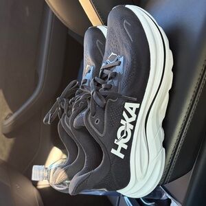 Hoka black and White Athletic Shoes